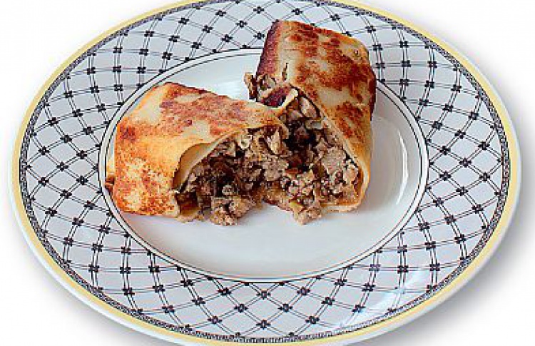 Блинчики с мясом