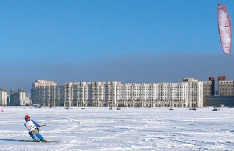 Зимний кайтинг. VIII Открытый чемпионат Санкт-Петербурга