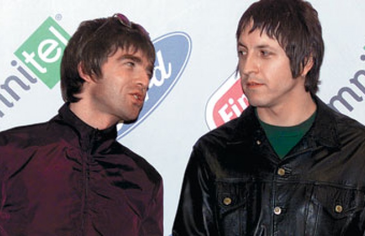 Noel Gallagher and Gem from Oasis