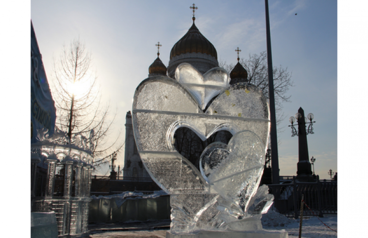 Лед и песок на День Святого Валентина