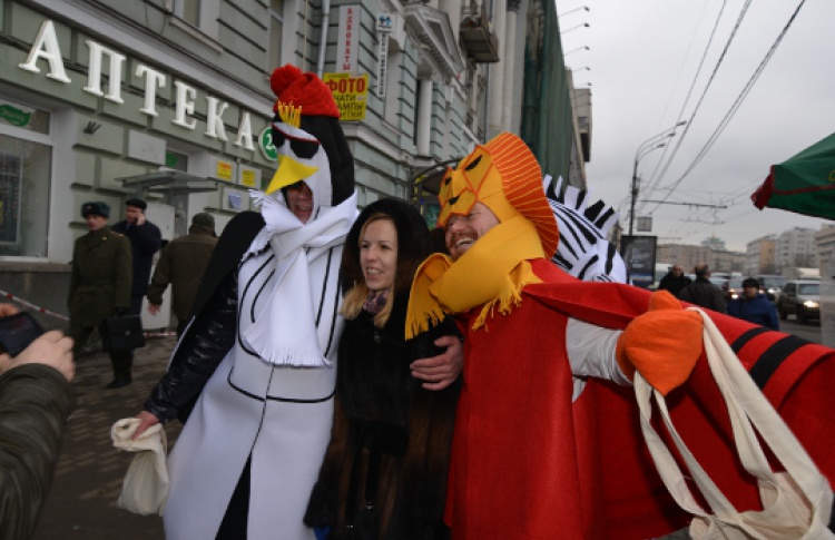 Встреча Деда Мороза в Московском зоопарке