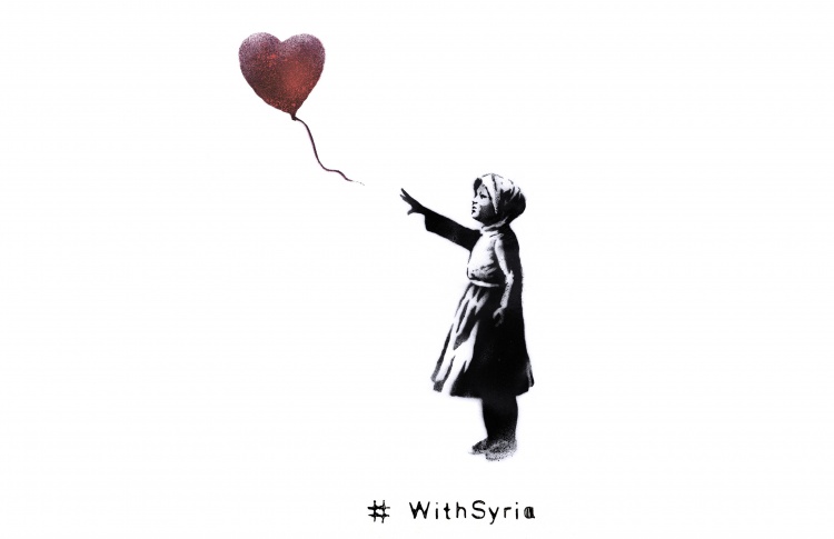 Бэнкси «#WithSyria»