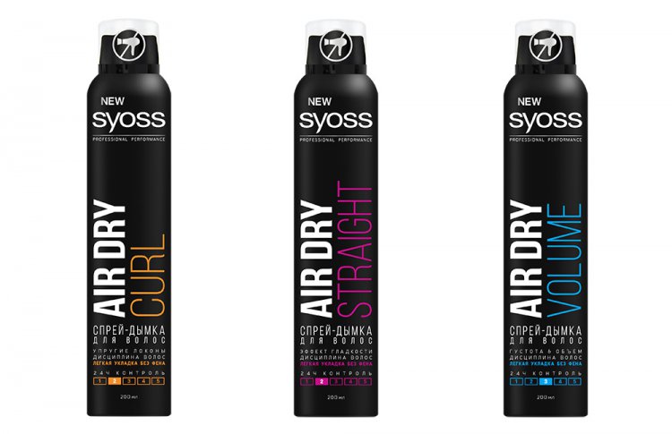 Syoss AIR DRY: естественная укладка – легко!