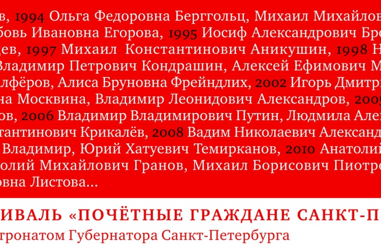Кто станет почетным гражданином Санкт-Петербурга в 2016 году?